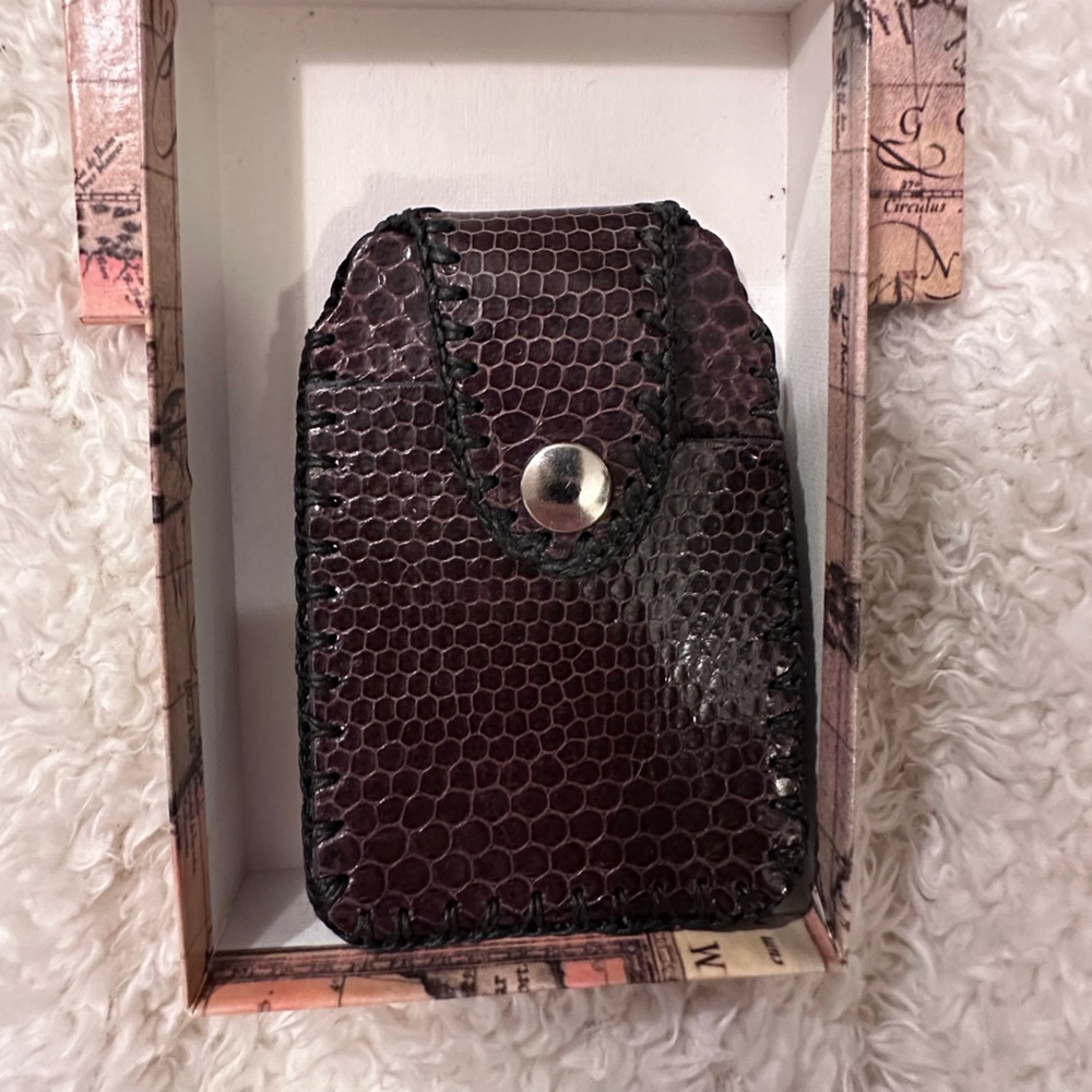 Hand Crafted Leather Dark Brown Money Clip/Credit Card Holder